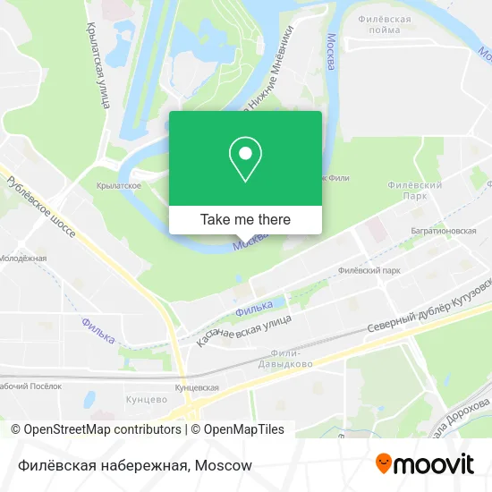 Филёвская набережная map