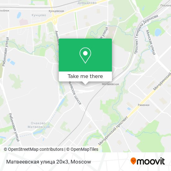 Матвеевская улица 20к3 map