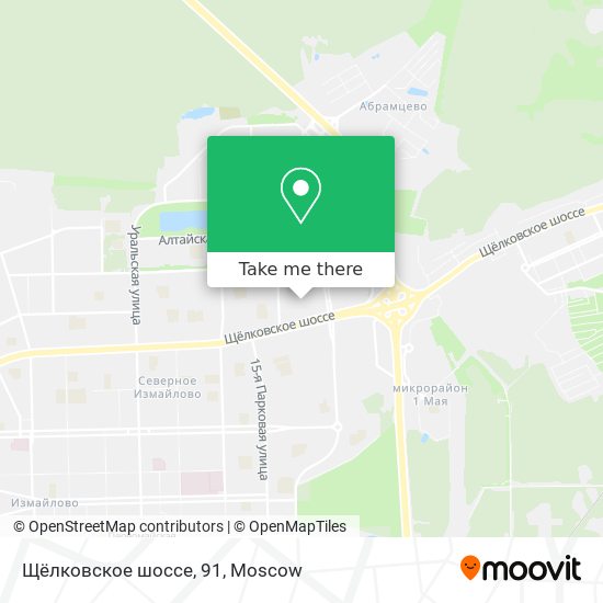 Щёлковское шоссе, 91 map
