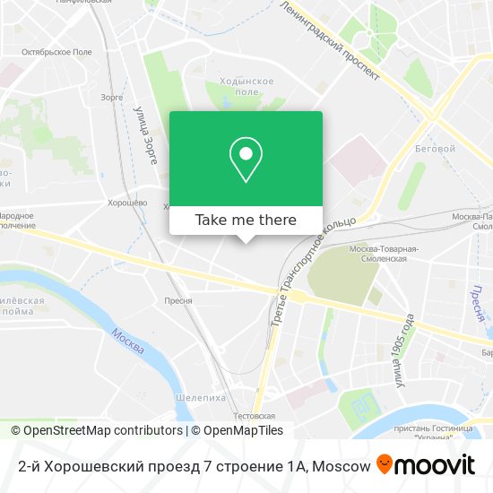 2-й Хорошевский проезд 7 строение 1А map