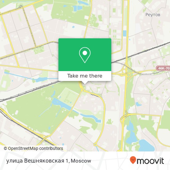 улица Вешняковская 1 map