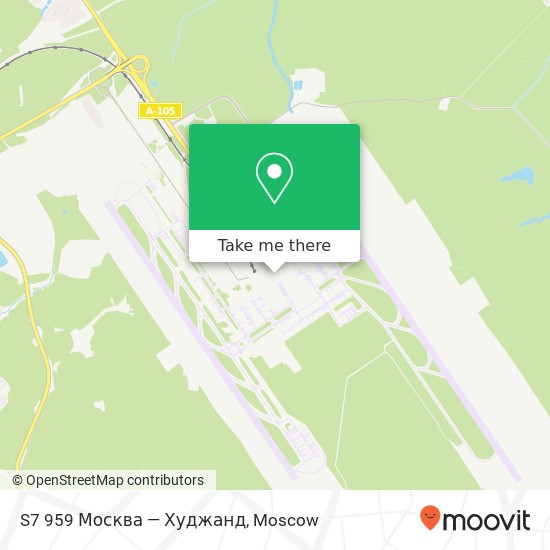 S7 959 Москва — Худжанд map