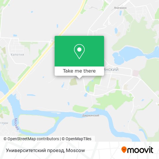 Университетский проезд map