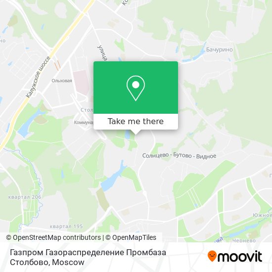 Газпром Газораспределение Промбаза Столбово map