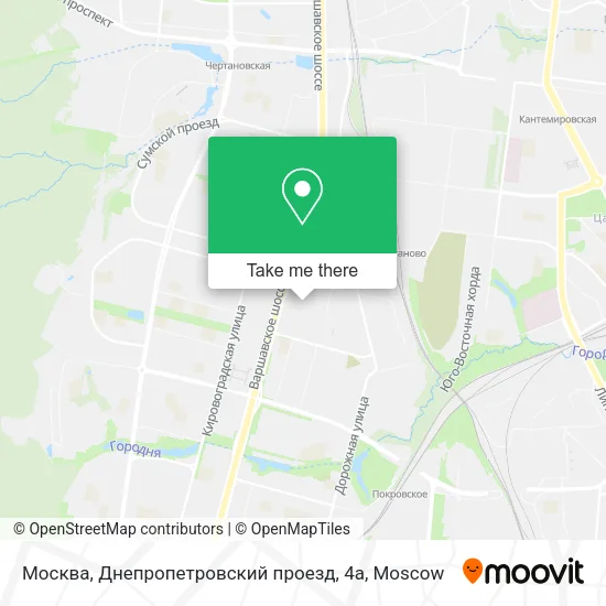 Москва, Днепропетровский проезд, 4а map