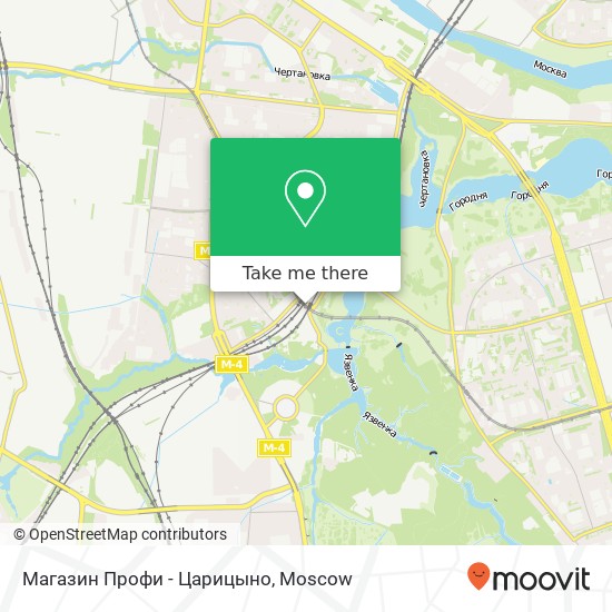Магазин Профи - Царицыно map