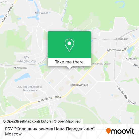 ГБУ "Жилищник района Ново-Переделкино" map