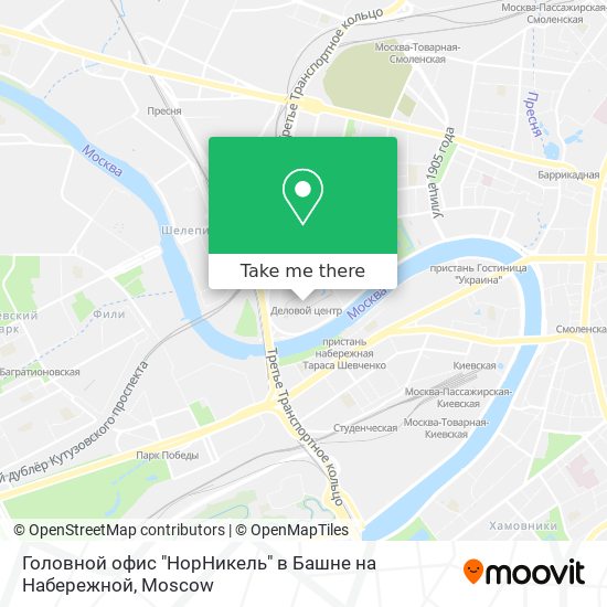 Головной офис "НорНикель" в Башне на Набережной map