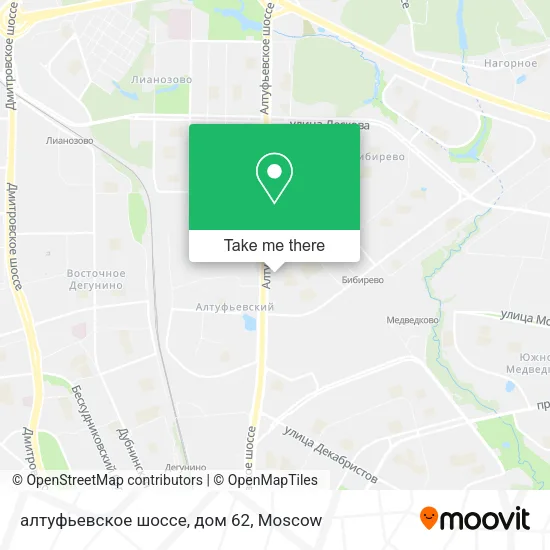 алтуфьевское шоссе, дом 62 map