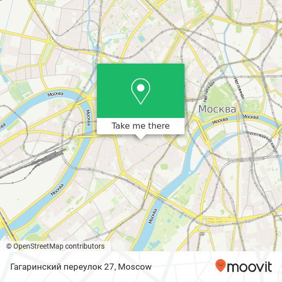 Гагаринский переулок 27 map