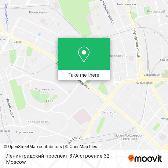 Ленинградский проспект 37А строение 32 map