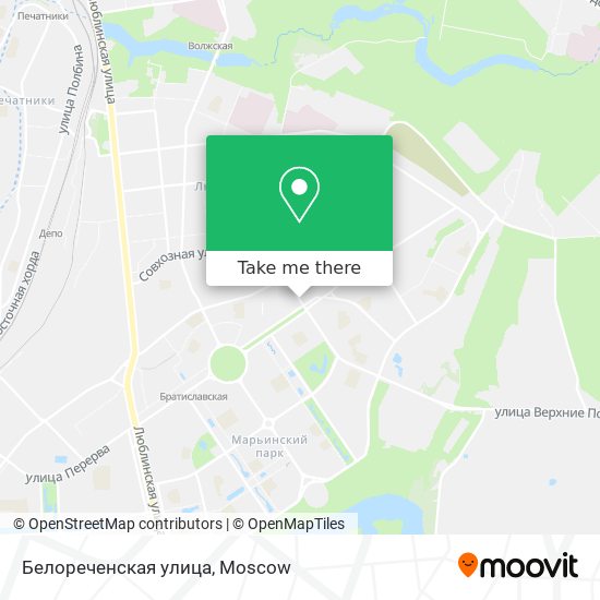 Белореченская улица map