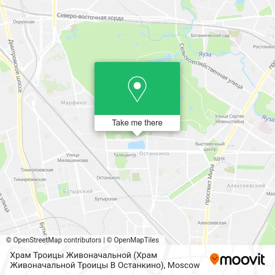 Храм Троицы Живоначальной (Храм Живоначальной Троицы В Останкино) map