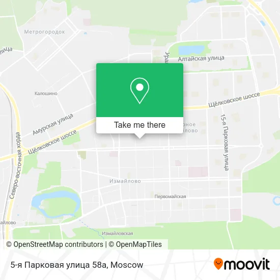 5-я Парковая улица 58a map