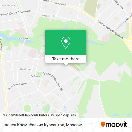 аллея Кремлёвских Курсантов map