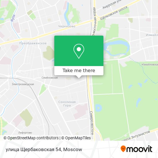 улица Щербаковская 54 map
