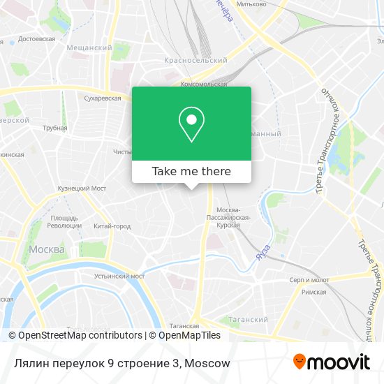 Лялин переулок 9 строение 3 map