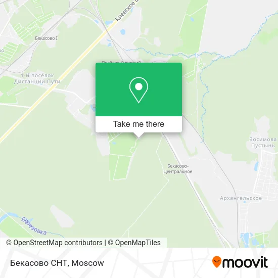Бекасово СНТ map