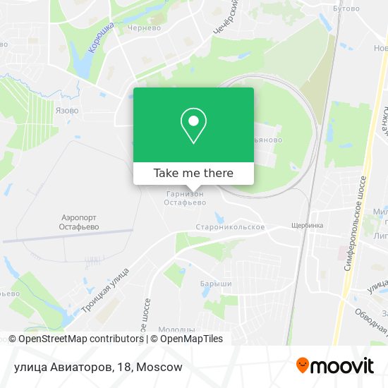 улица Авиаторов, 18 map