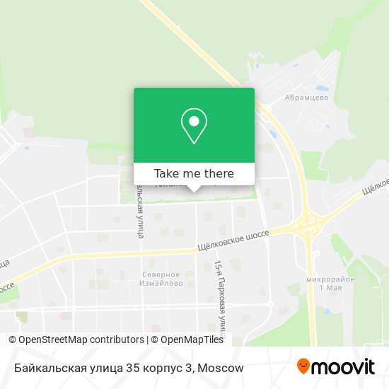 Байкальская улица 35 корпус 3 map