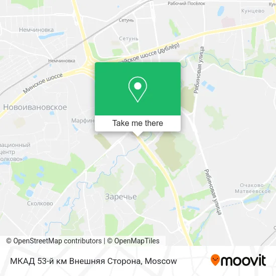 МКАД 53-й км Внешняя Сторона map