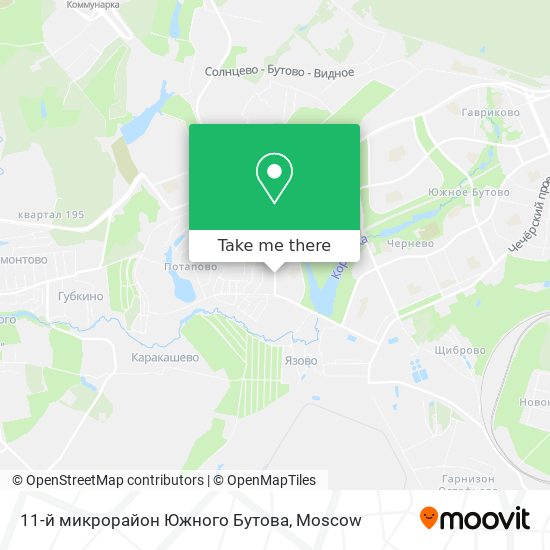 11-й микрорайон Южного Бутова map