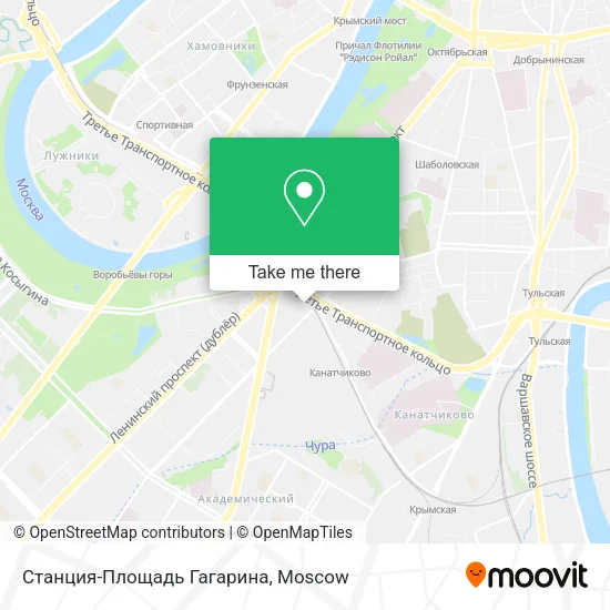 Станция-Площадь Гагарина map