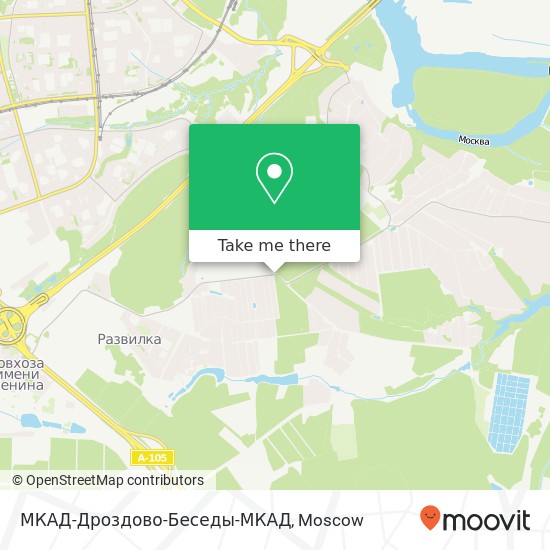 МКАД-Дроздово-Беседы-МКАД map