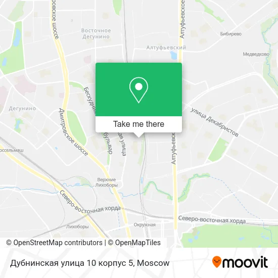 Дубнинская улица 10 корпус 5 map