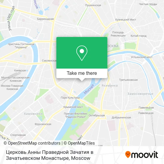 Церковь Анны Праведной Зачатия в Зачатьевском Монастыре map