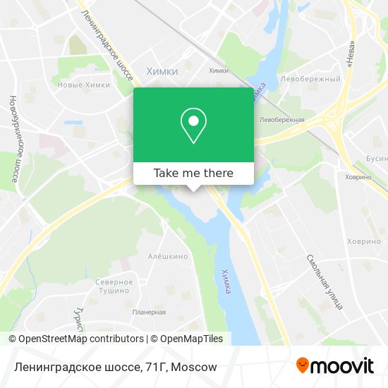 Ленинградское шоссе, 71Г map
