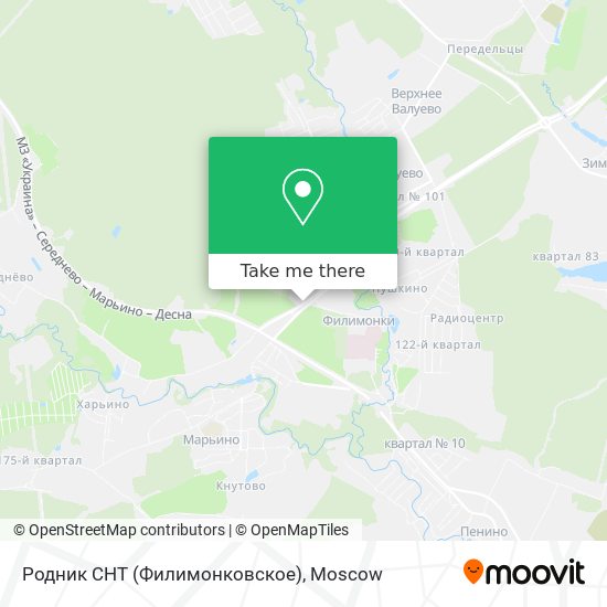 Родник СНТ (Филимонковское) map