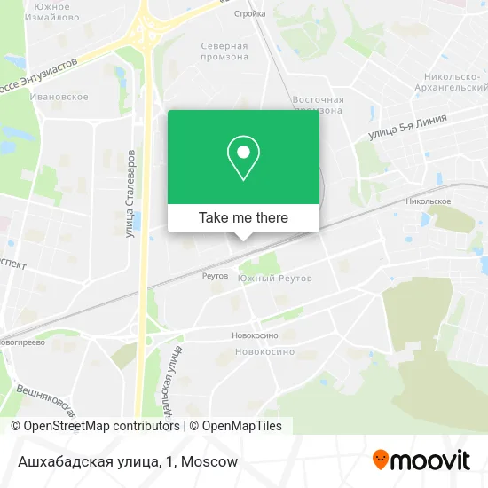 Ашхабадская улица, 1 map