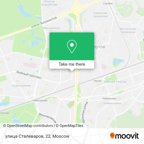 улица Сталеваров, 22 map