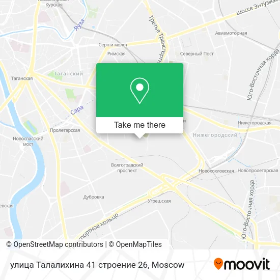 улица Талалихина 41 строение 26 map