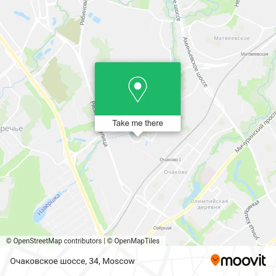 Очаковское шоссе, 34 map