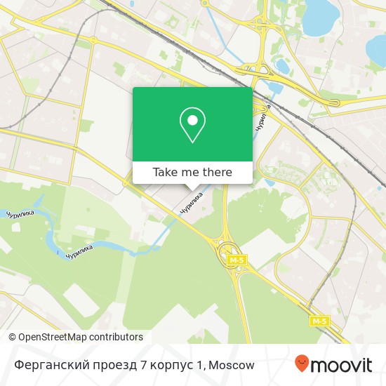 Ферганский проезд 7 корпус 1 map