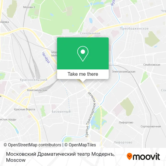 Московский Драматический театр Модернъ map