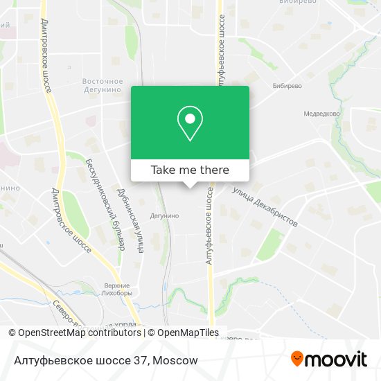 Алтуфьевское шоссе 37 map