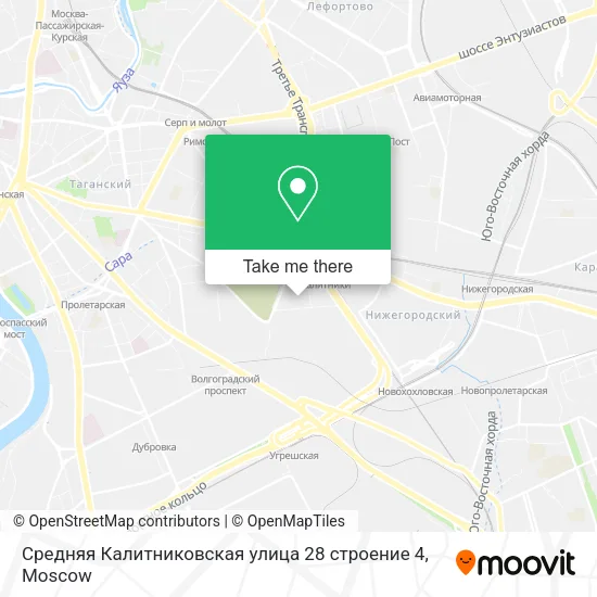 Средняя Калитниковская улица 28 строение 4 map
