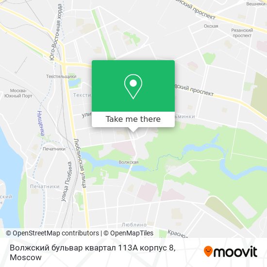 Волжский бульвар квартал 113А корпус 8 map