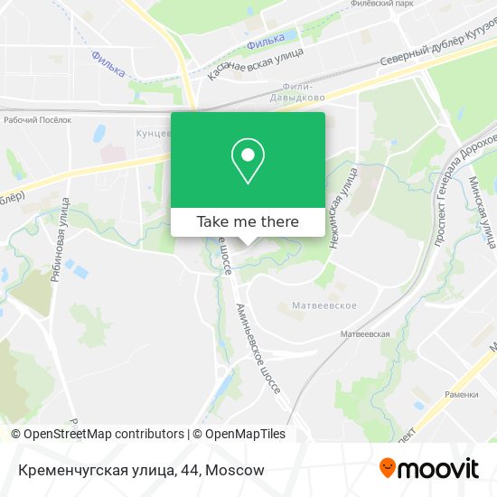 Кременчугская улица, 44 map