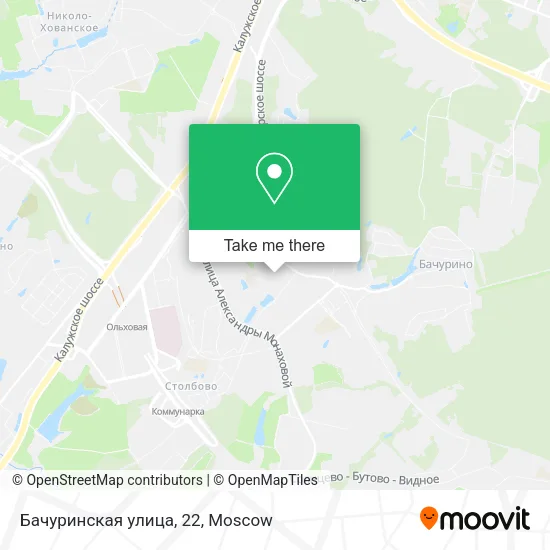 Бачуринская улица, 22 map