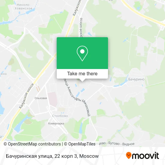 Бачуринская улица, 22 корп 3 map