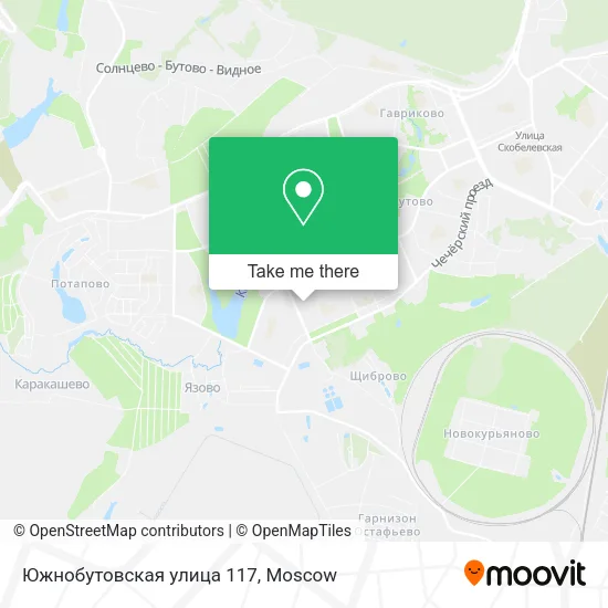 Южнобутовская улица 117 map