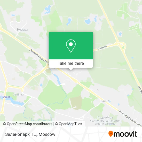 Зеленопарк ТЦ map