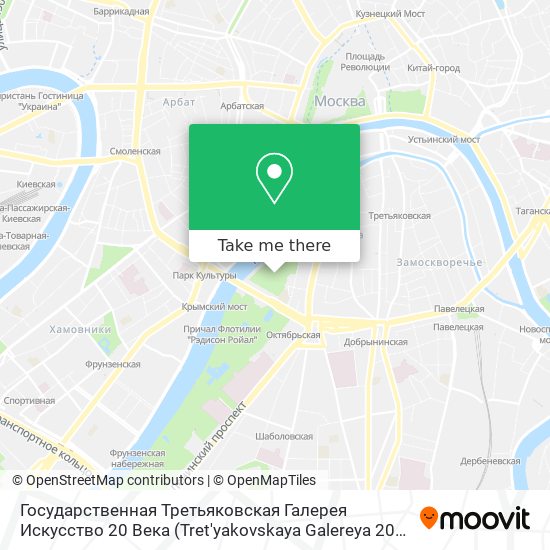 Карта москва третьяковская