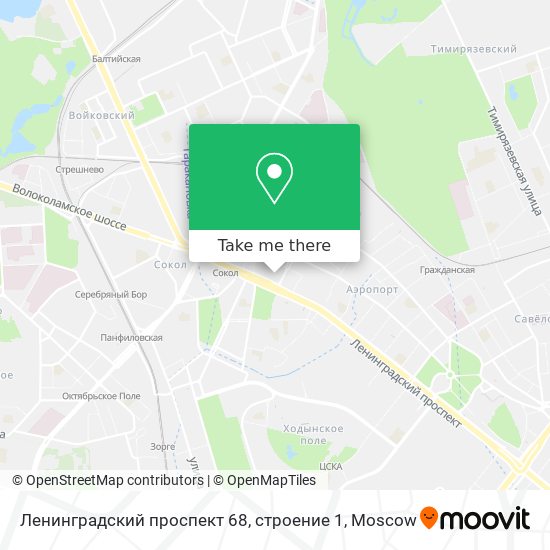Ленинградский проспект 68, строение 1 map
