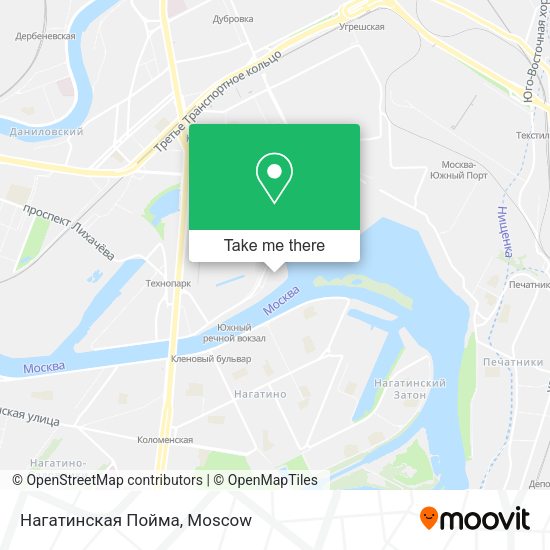 Нагатинская Пойма map