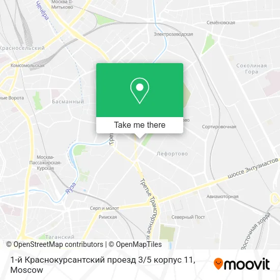 1-й Краснокурсантский проезд 3 / 5 корпус 11 map